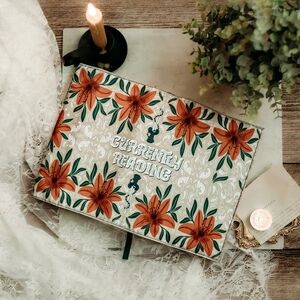 Floral Reading Journal with Orange Flowers